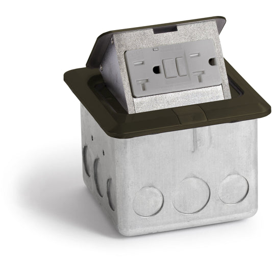 Lew Electric PUFP-SQ-DB-GFI Dark Bronze floor box