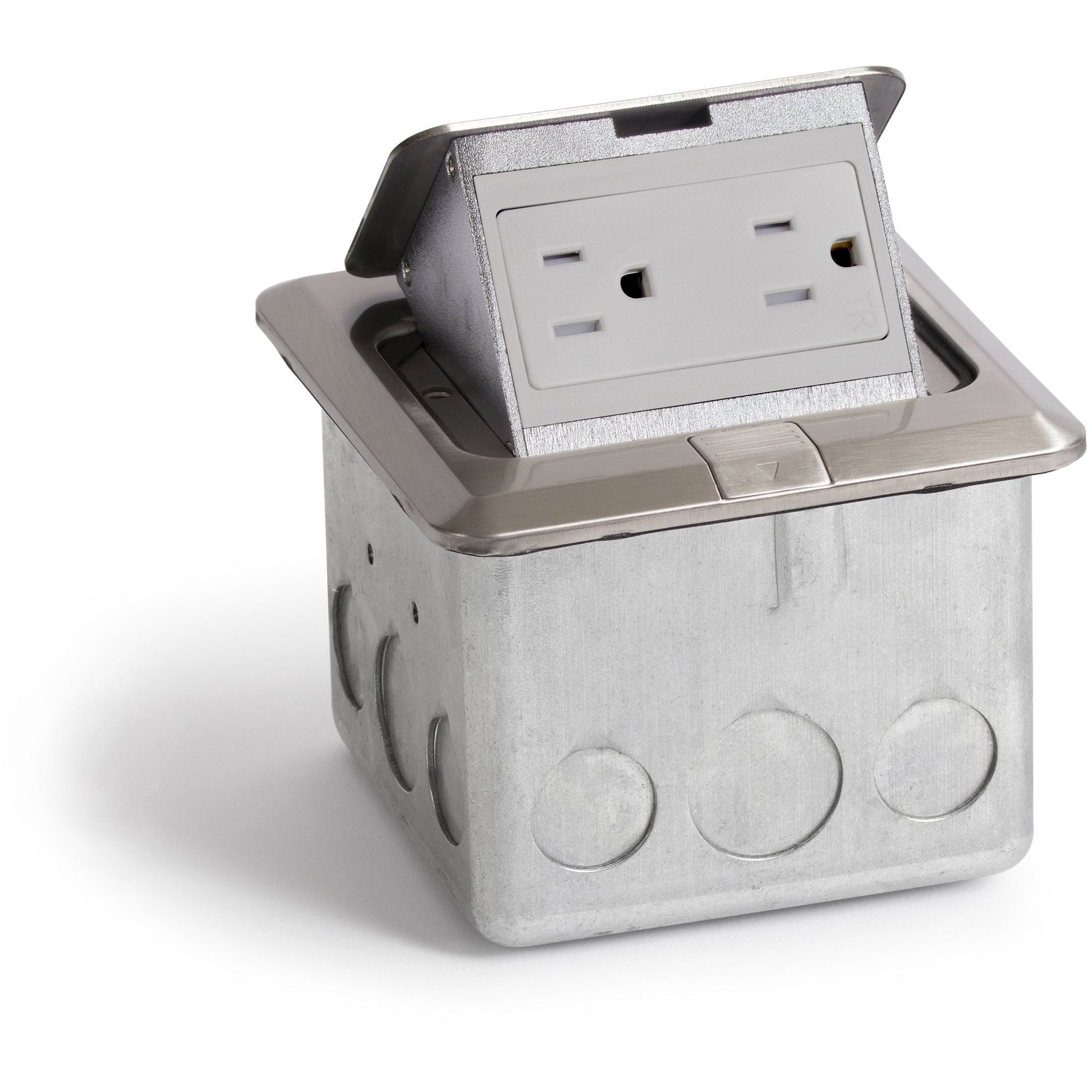 Lew Electric PUFP-SQ-SS Stainless floor box