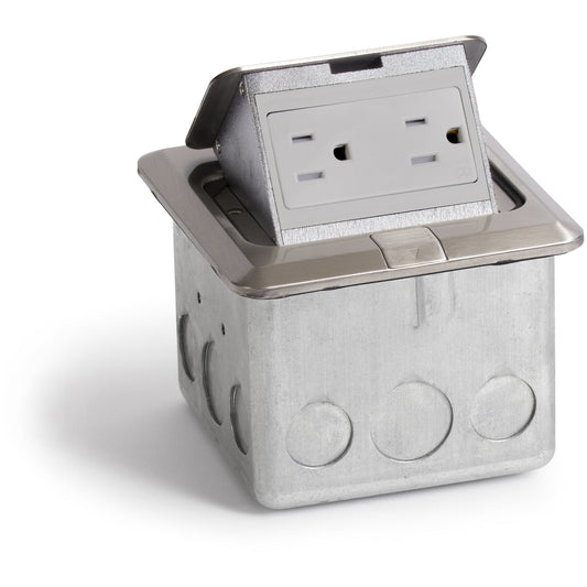 Lew Electric PUFP-SQ-SS Stainless floor box