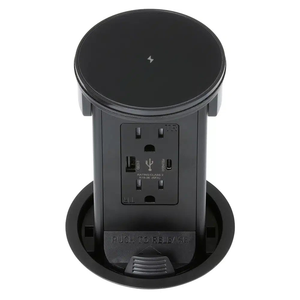 Lew Electric PUR15ACQD-BK Black Kitchen Countertop Box