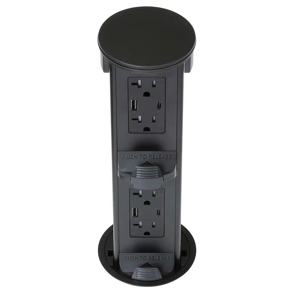 Lew Electric PUR20AC2PD-BK Black Kitchen Countertop Box