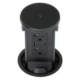 Lew Electric PUR20ACQD-BK Black Electrical Floor Box Component