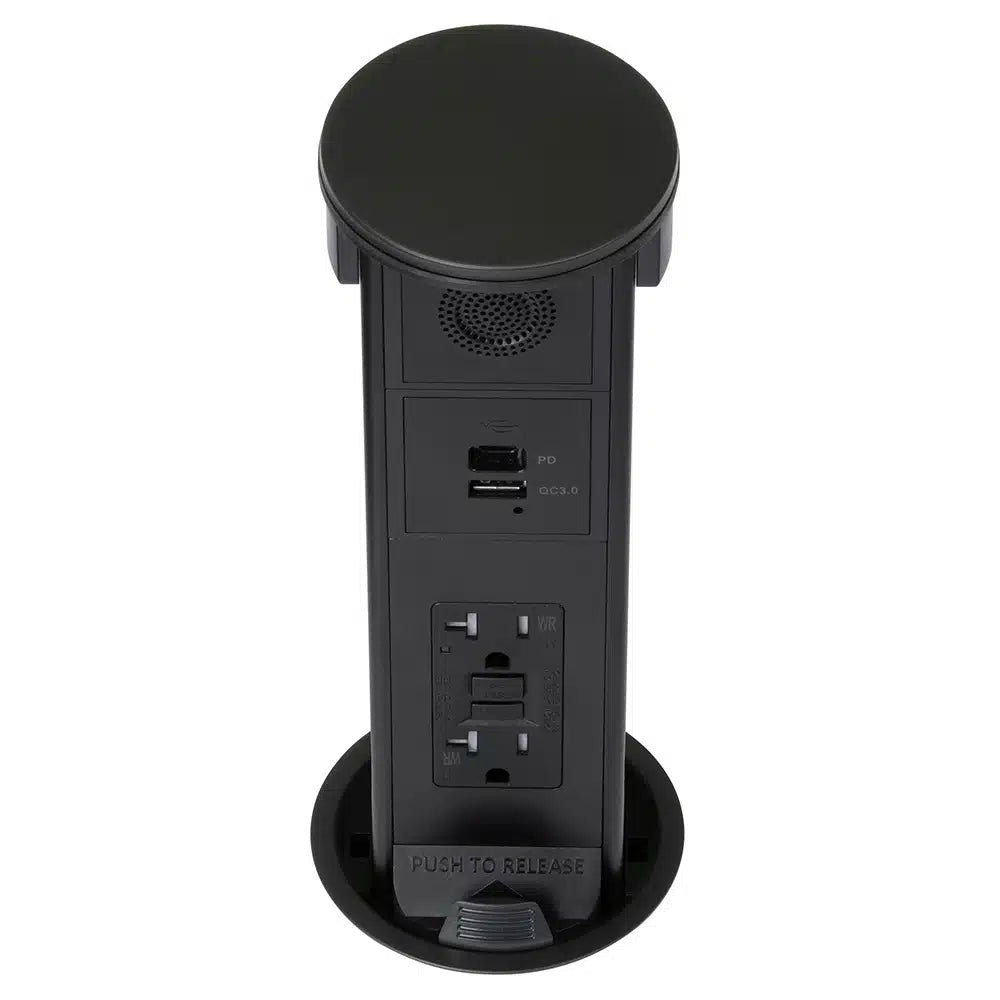 Lew Electric PUR20GACBTD-BK Black Kitchen Countertop Box