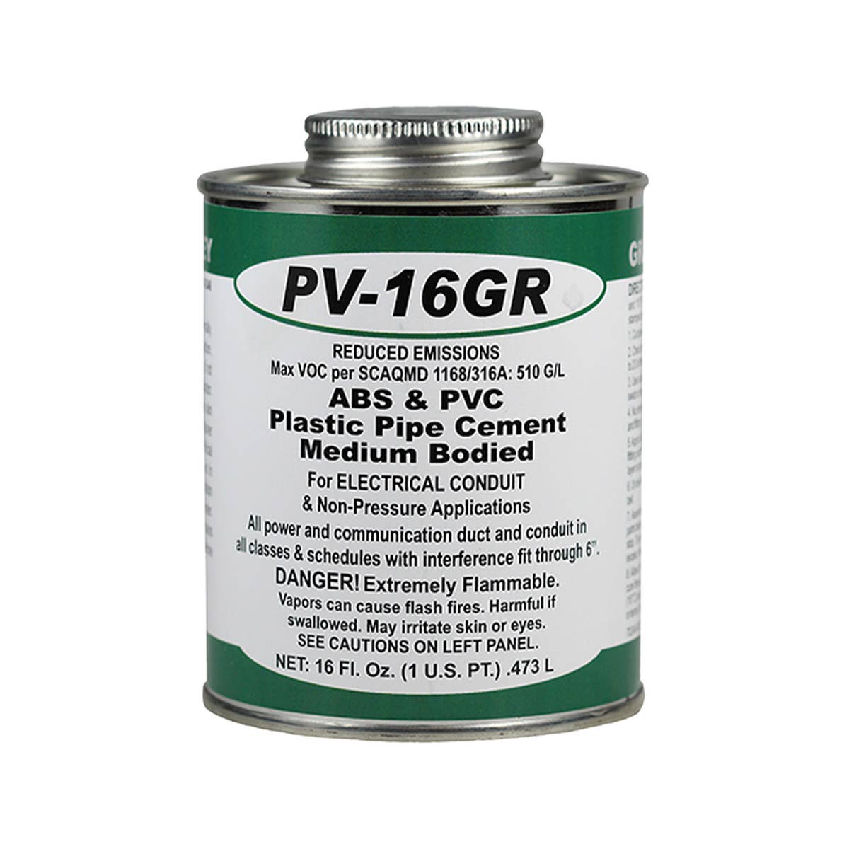 Dottie PV16GR Dottie Gray ABS & PVC Cement (Pint) PV16GR