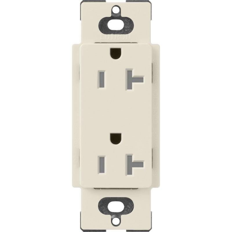 Lutron Claro 20 A tamper-resistant duplex receptacle in Pumice