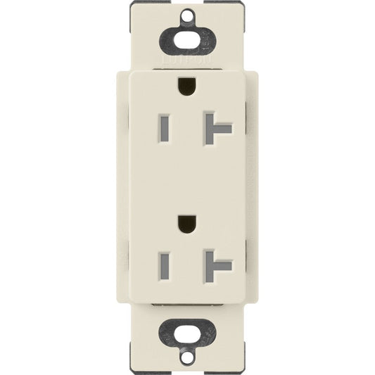 Lutron Claro 20 A tamper-resistant duplex receptacle in Pumice