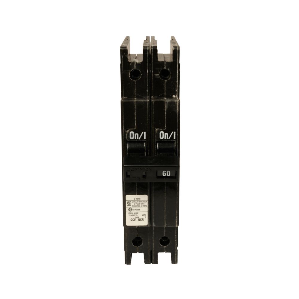 Cutler Hammer 60A 240V 2-Pole QCF Frame Circuit Breaker Thermal Magnetic