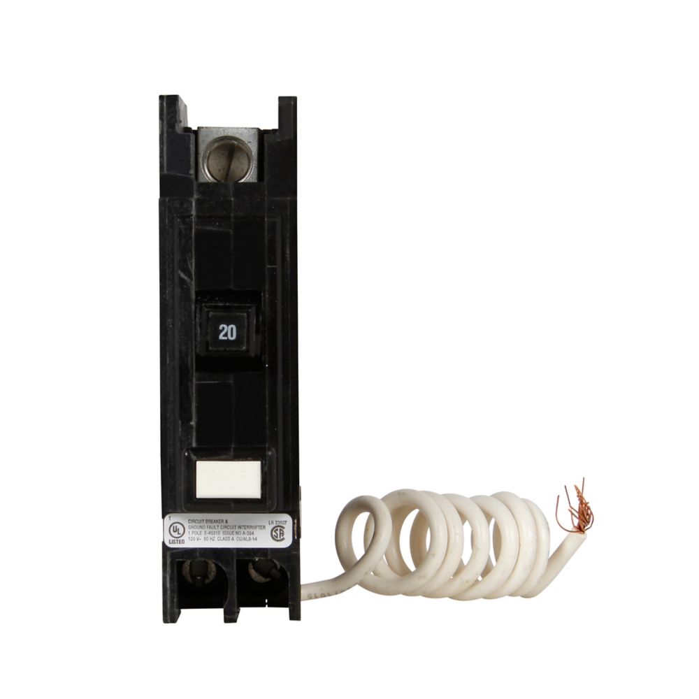 Cutler Hammer 20A 120/240V 1-Pole Ground Fault Circuit Breaker QC Series
