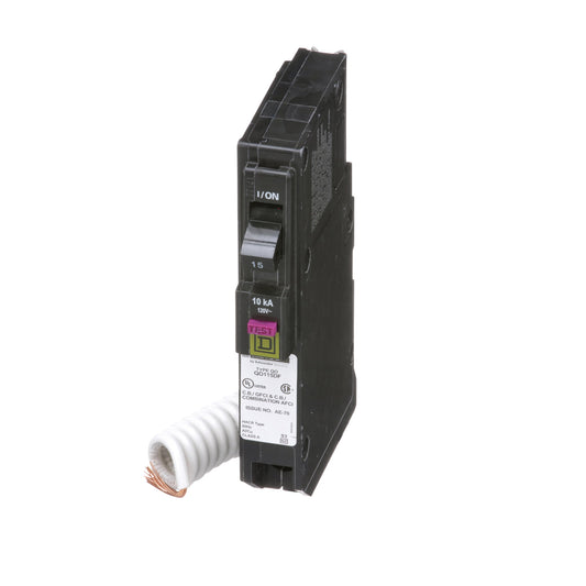 Square D 15 Amp 120 Volt 1 Pole Dual Function Circuit Breaker Plug-In QO Frame