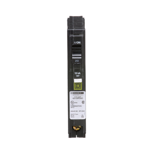 Square D 20 Amp 1-Pole 120V AFCI Plug-On Neutral Circuit Breaker
