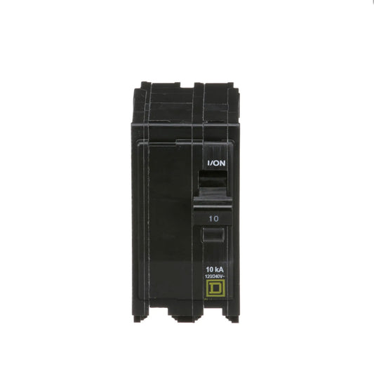 Square D 10 Amp 120/240V 2 Pole Plug-In Circuit Breaker QO Series