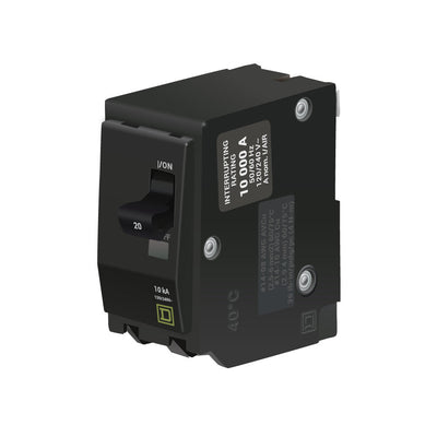 Square D 20 Amp 2 Pole 120/240VAC Plug-In Circuit Breaker, QO Series, 10kAIC, Thermal Magnetic Trip, UL/CSA
