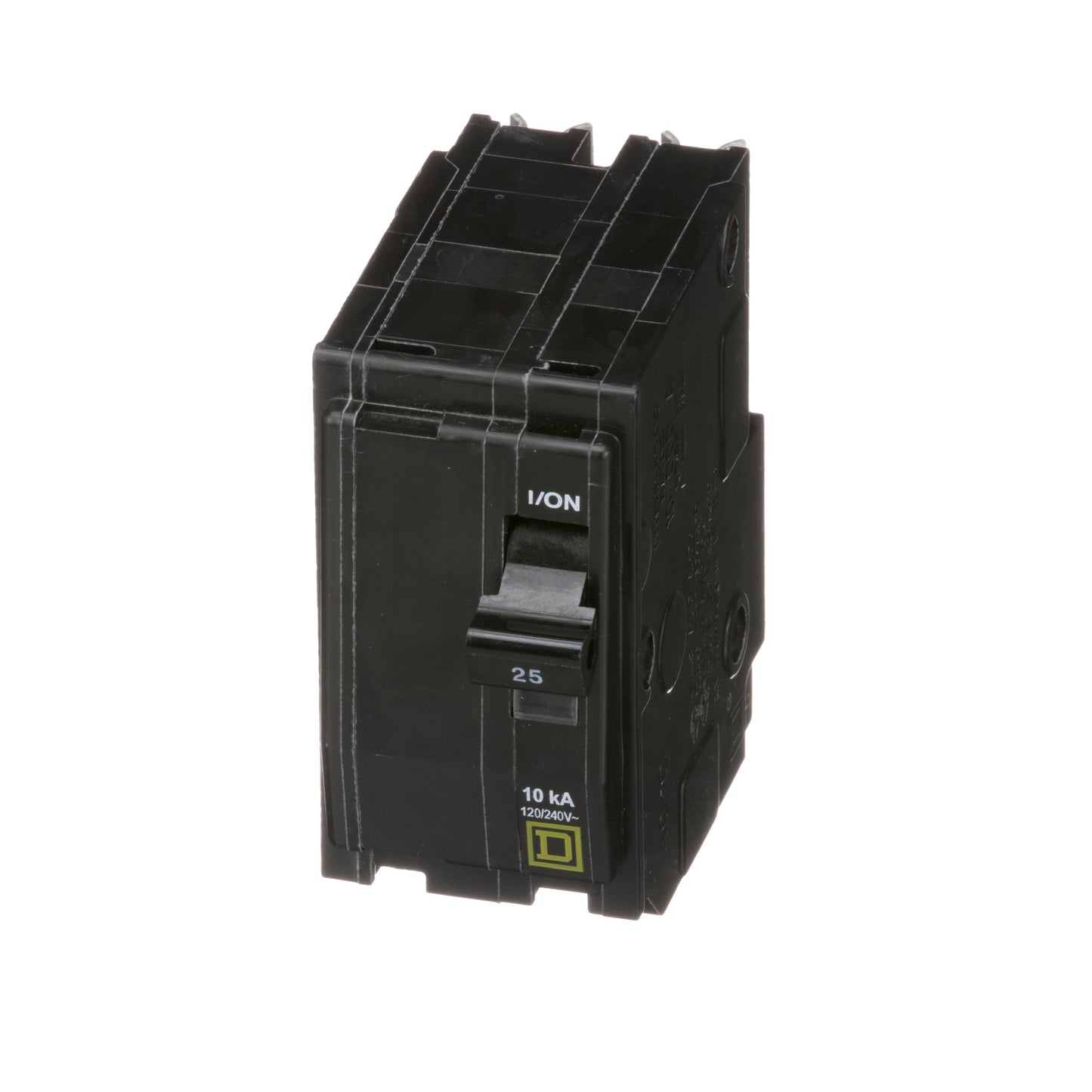 Square D 25 Amp 2 Pole 120/240VAC Plug-In Circuit Breaker, 10kA Interrupt Rating