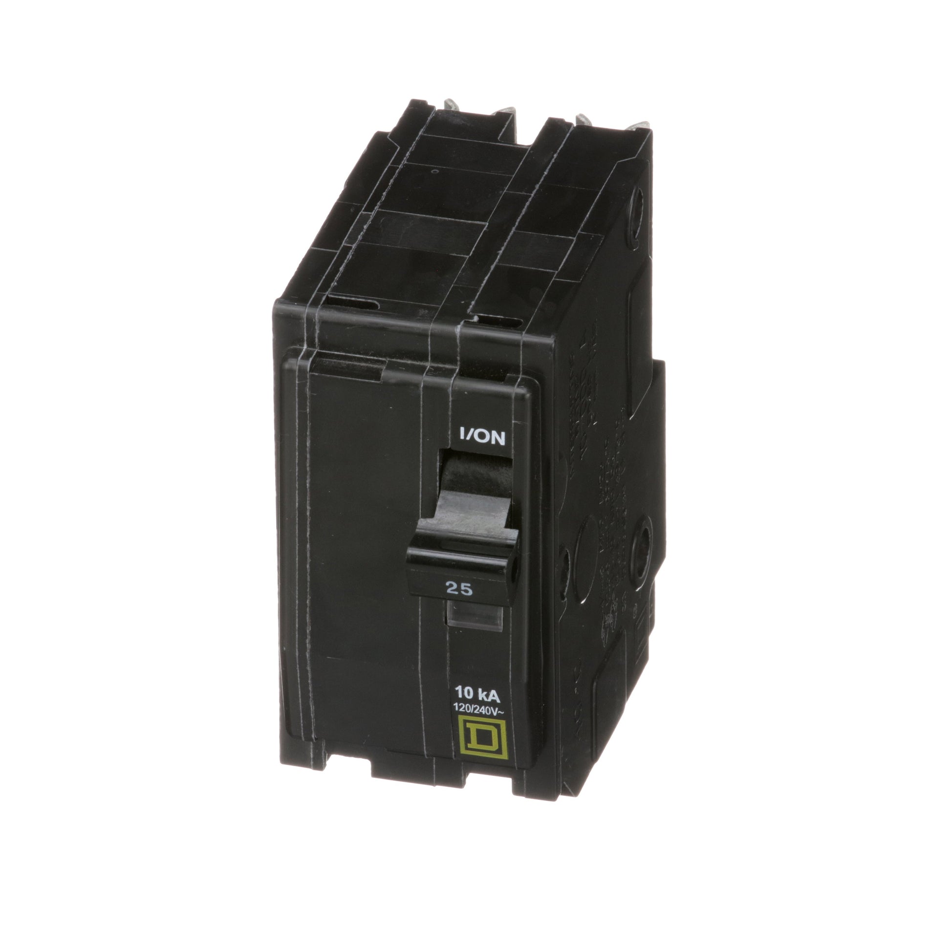 Square D 25 Amp 2 Pole 120/240VAC Plug-In Circuit Breaker, 10kA Interrupt Rating