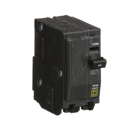 Square D 40 Amp 2 Pole 120/240VAC QO Series Plug-In Circuit Breaker, 10kAIC, Thermal Magnetic Trip, UL/CSA