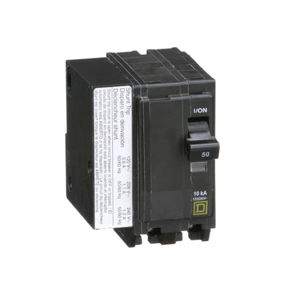 Square D 50A 2-Pole 120/240V QO Series Shunt Trip Circuit Breaker