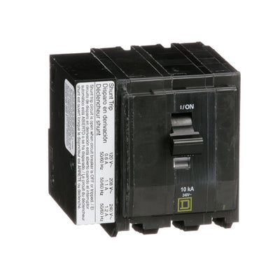 Square D 20 Amp 3 Pole 240V Plug-In Circuit Breaker with Shunt Trip, 10kA Interrupt Rating