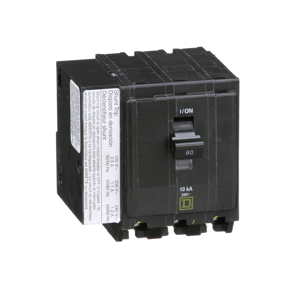 Square D 60A 3 Pole Miniature Circuit Breaker 120/240V QO Series Plug-In