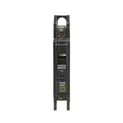 Square D 15 Amp 1 Pole 120/240VAC Thermal Magnetic Circuit Breaker QOU Frame
