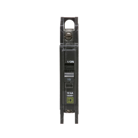 Square D 15 Amp 1 Pole 120/240VAC Thermal Magnetic Circuit Breaker QOU Frame