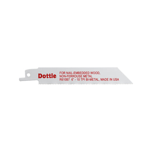 Dottie R610B7 Dottie 3/4 in x 6 in Bi-Metal Reciproblade R610B7