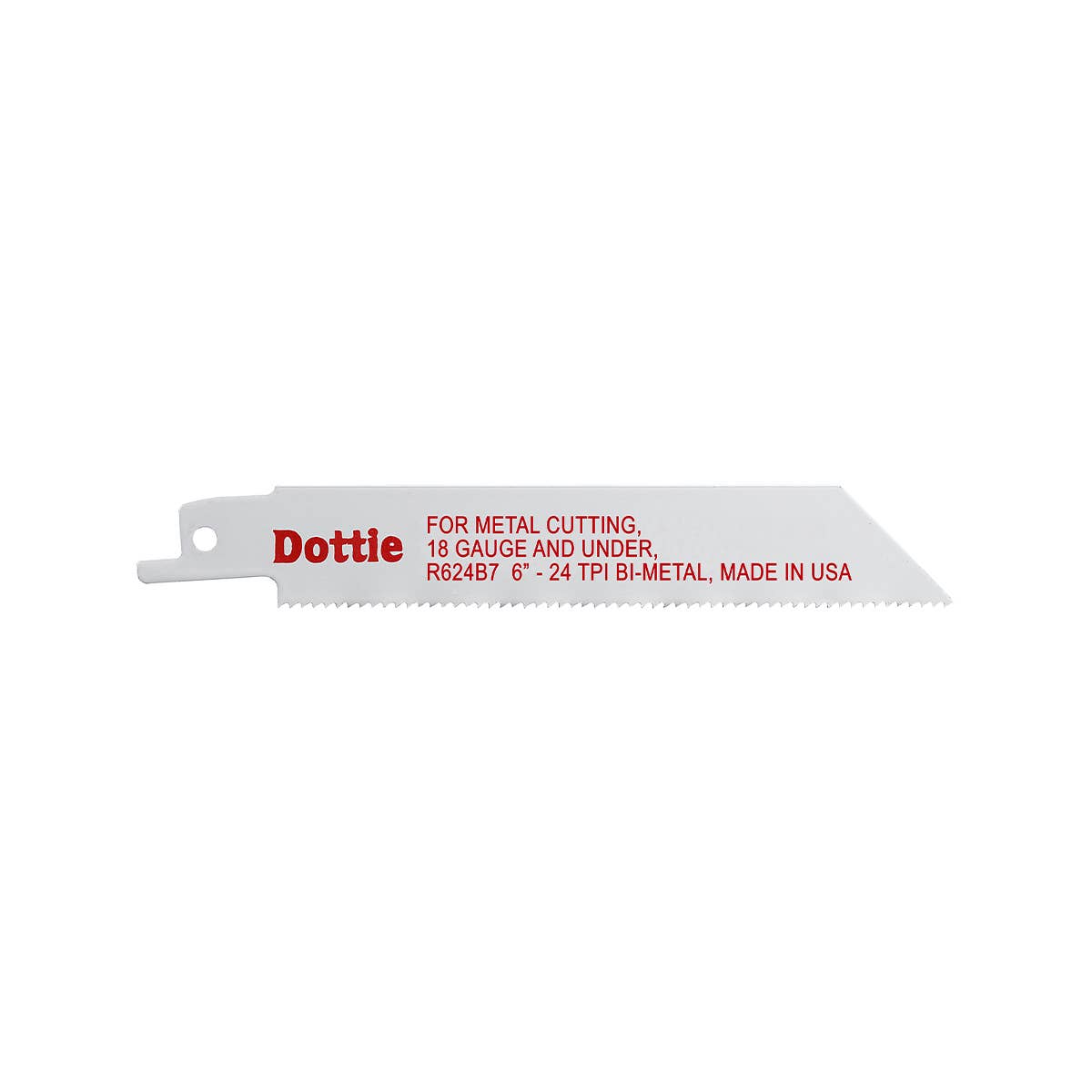 Dottie R624B7 Dottie 3/4 in x 6 in Bi-Metal Reciproblade R624B7
