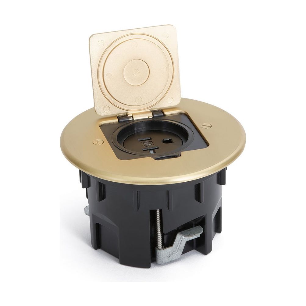 Lew Electric RB-OB Brass floor box