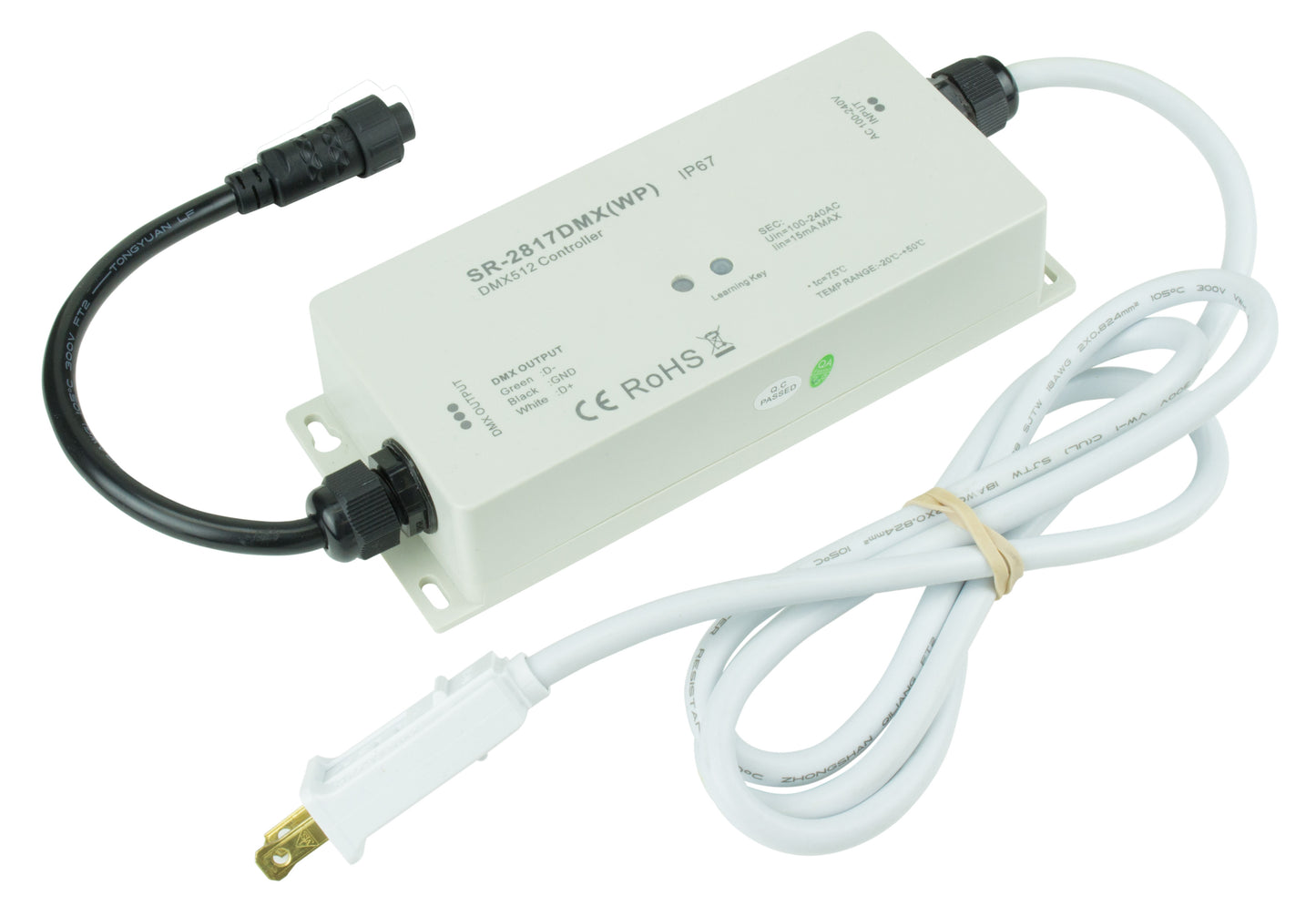 RF+WIFI Receiver for DMX Decoder: RF+WIFI to DMX512 Output - American Lighting REC-DMX-RF