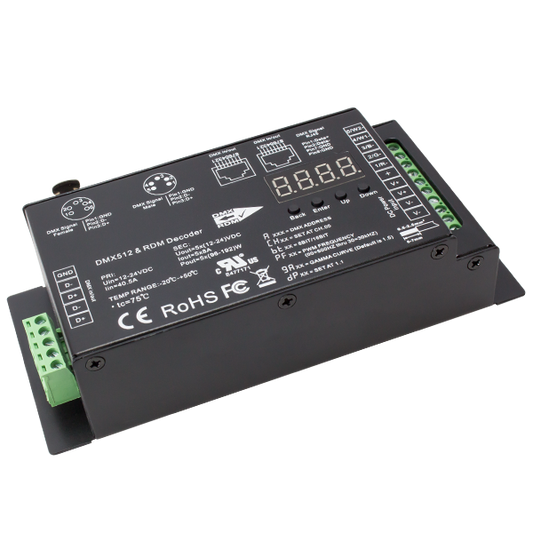 DMX Decoder: 5-Channel w/RJ45 - American Lighting REC-DMX-RJ45A-5CH