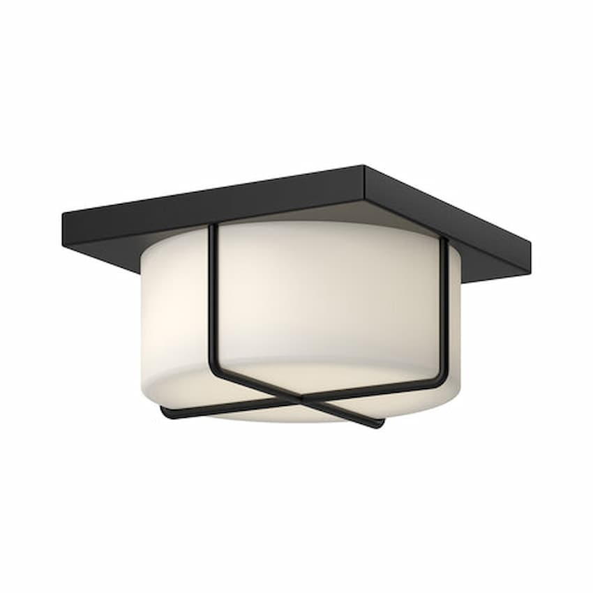 Kuzco Reglao FM45910-BK/OP modern black ceiling light with integrated LED and downward illumination