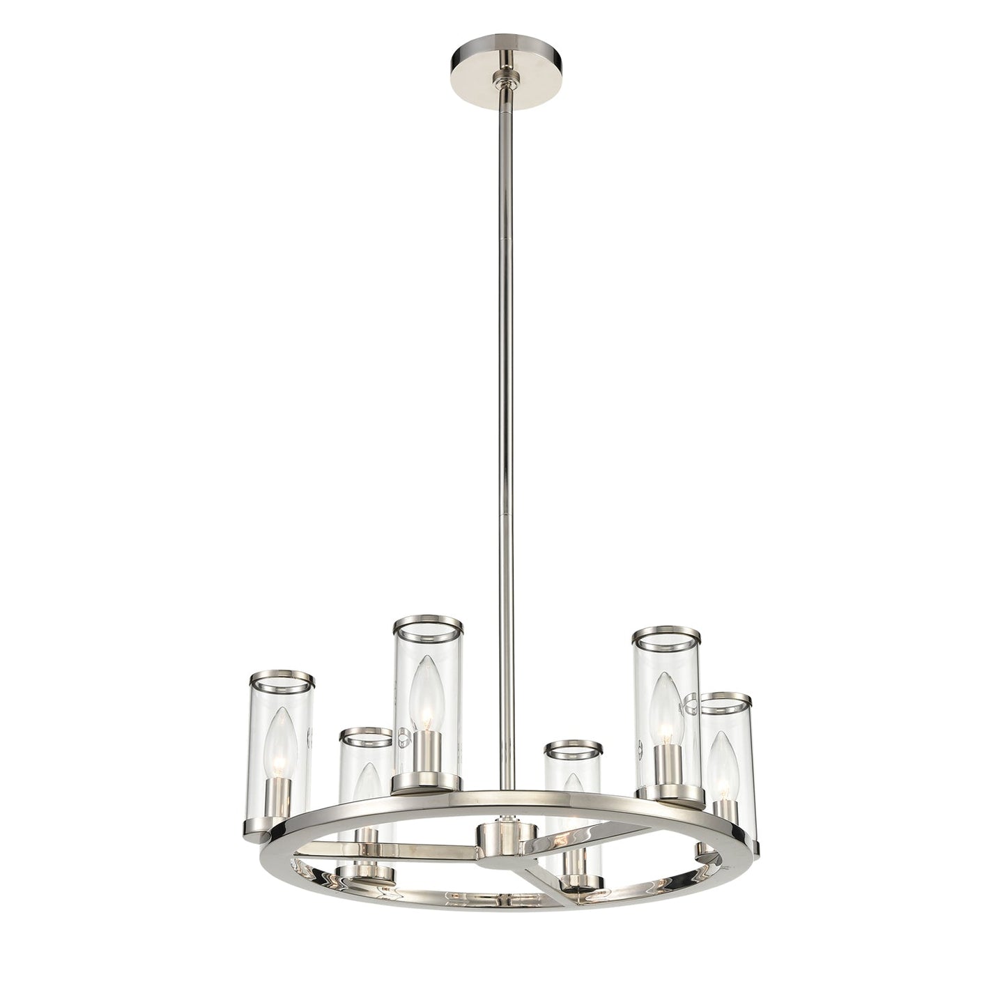 Alora Revolve clear glass chandelier CH309006PNCG