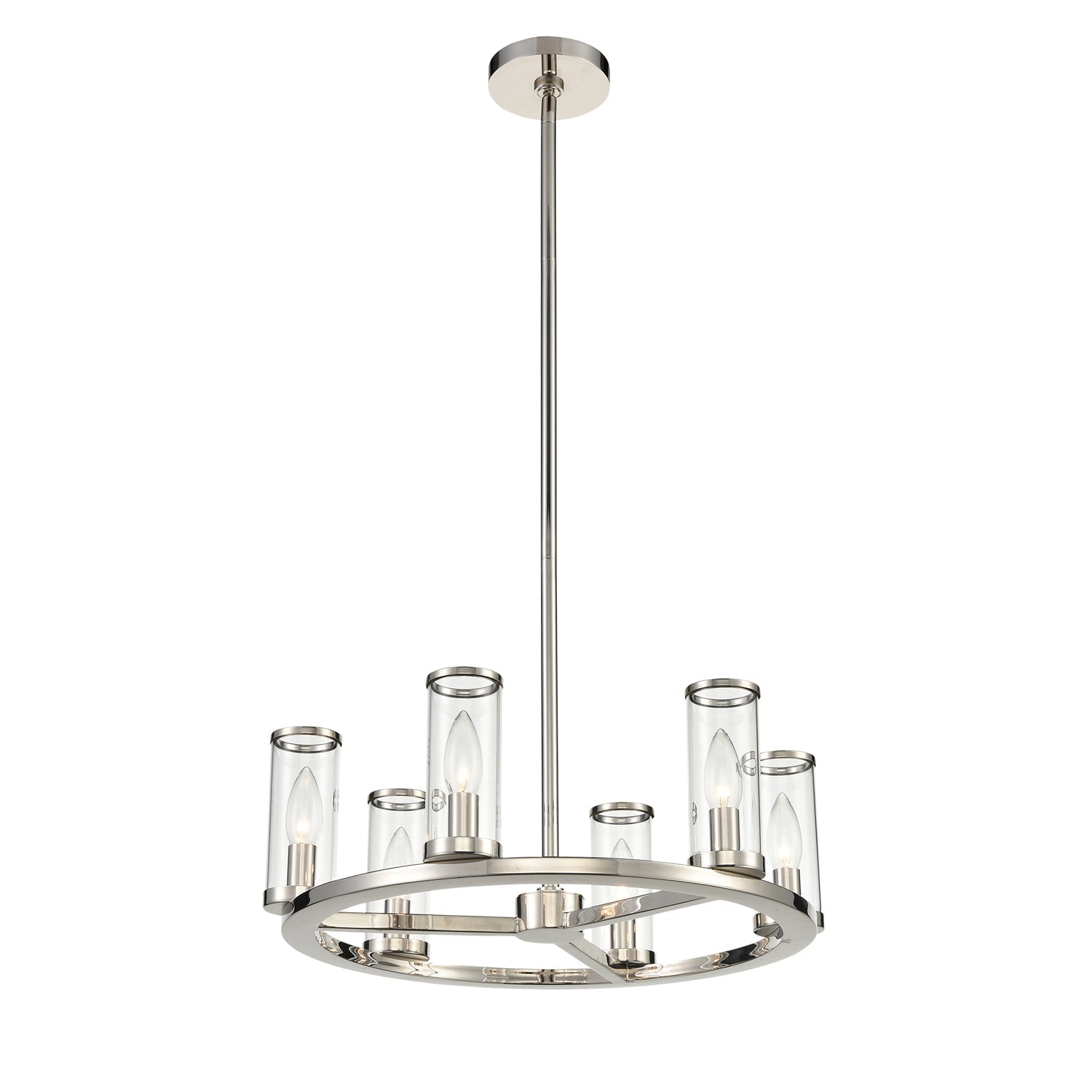 Alora Revolve clear glass chandelier CH309006PNCG