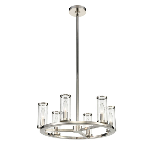 Alora Revolve clear glass chandelier CH309006PNCG