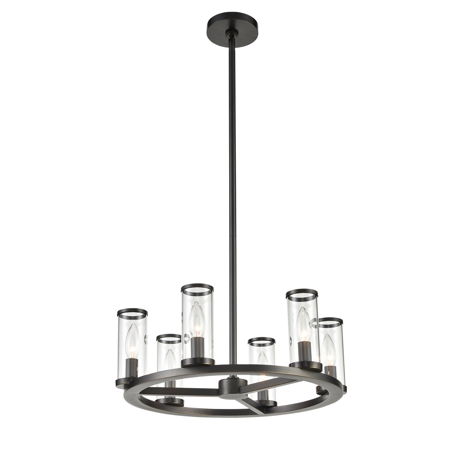 Alora Revolve clear glass chandelier CH309006UBCG