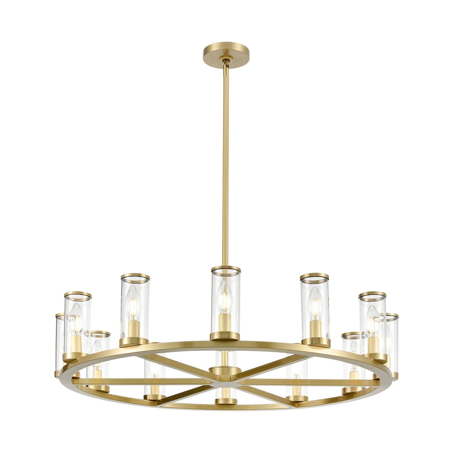 Alora Revolve clear glass chandelier CH309012NBCG