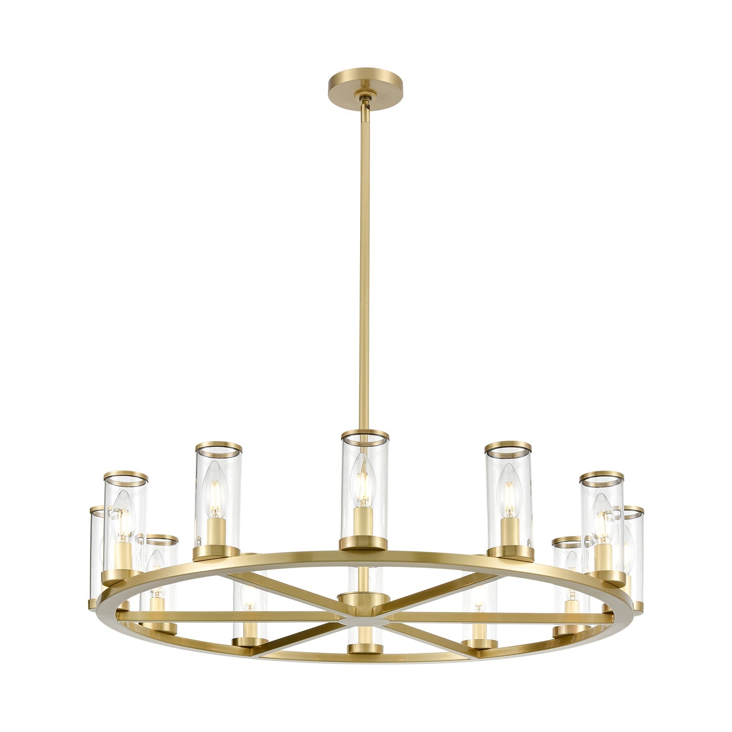 Alora Revolve clear glass chandelier CH309012NBCG
