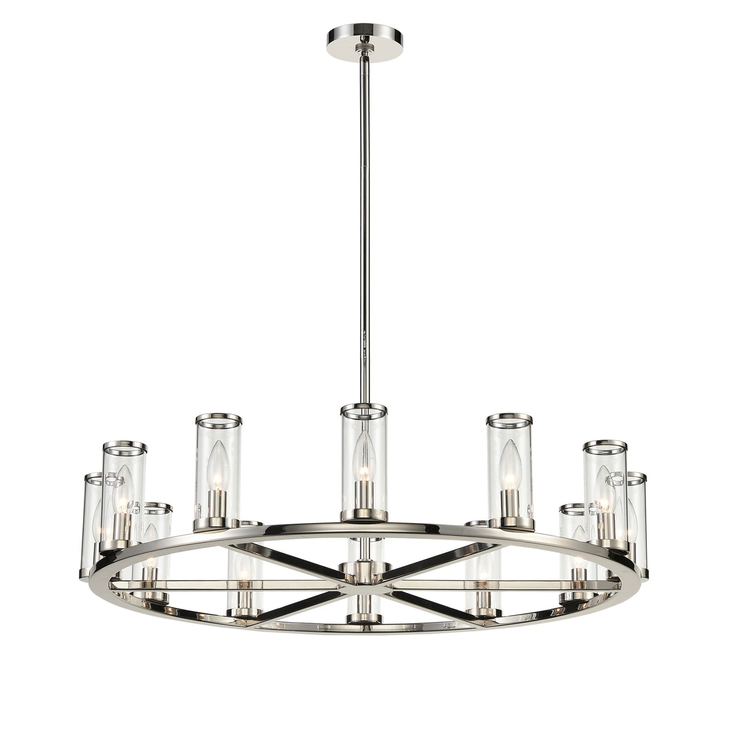 Alora Revolve clear glass chandelier CH309012PNCG