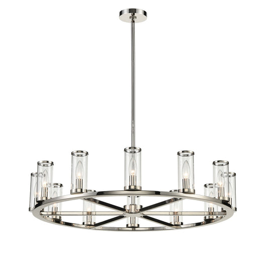 Alora Revolve clear glass chandelier CH309012PNCG