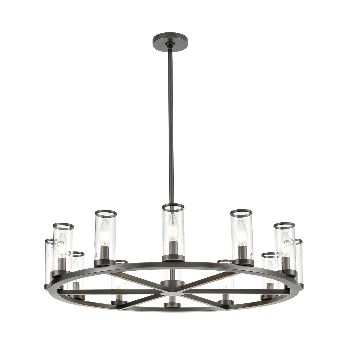 Alora Revolve clear glass chandelier CH309012UBCG