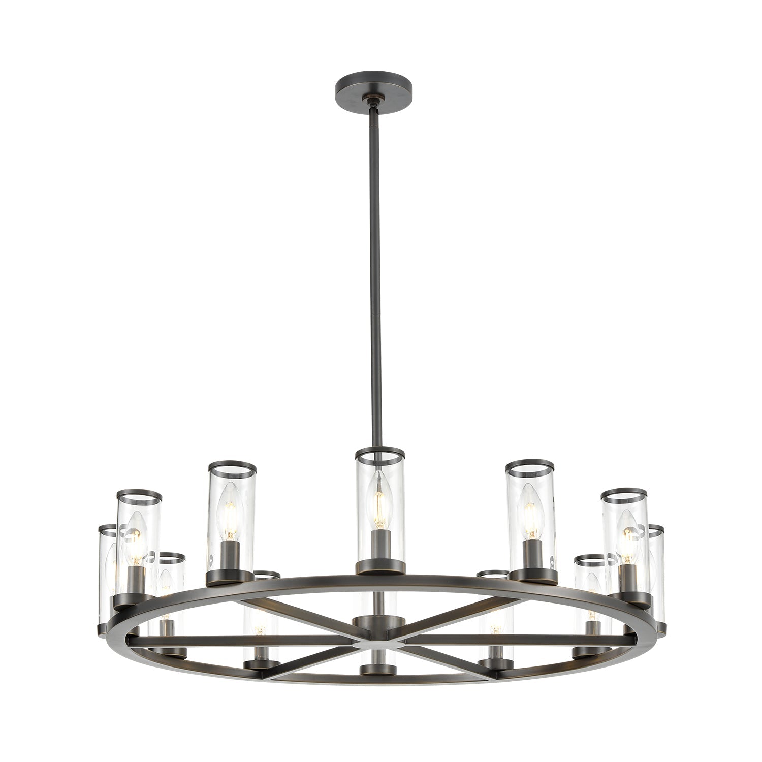 Alora Revolve clear glass chandelier CH309012UBCG