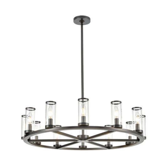 Alora Revolve clear glass chandelier CH309012UBCG