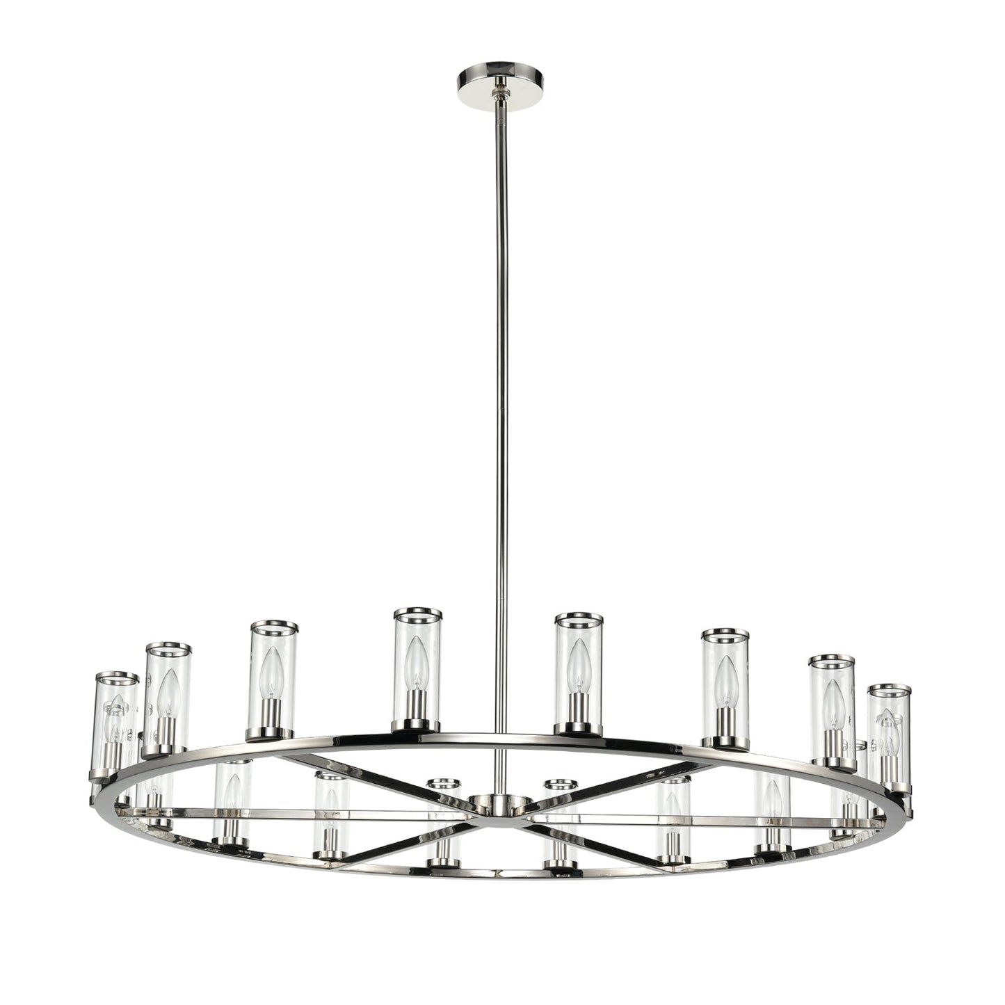 Alora Revolve clear glass chandelier CH309018PNCG