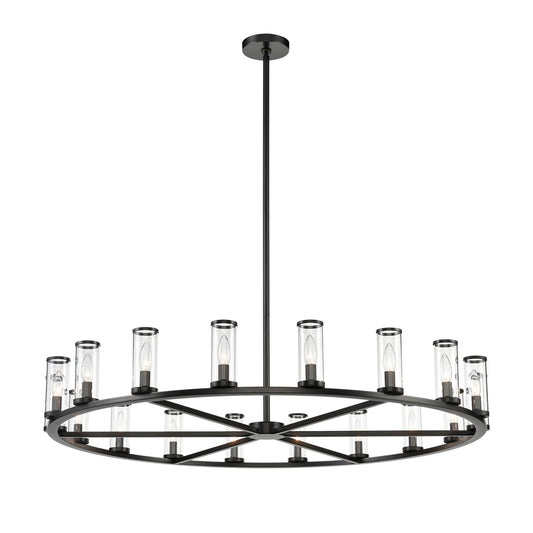 Alora Revolve clear glass chandelier CH309018UBCG