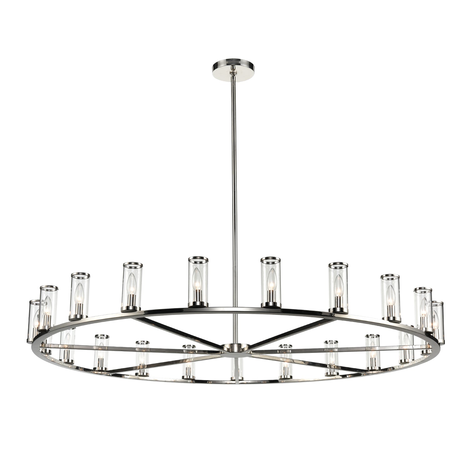 Alora Revolve clear glass chandelier CH309021PNCG