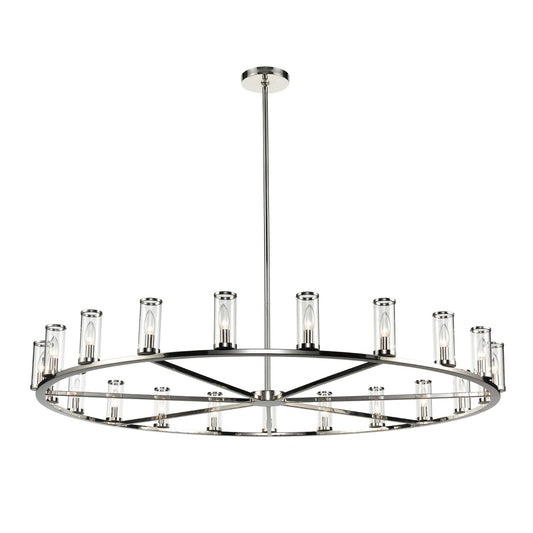 Alora Revolve clear glass chandelier CH309021PNCG