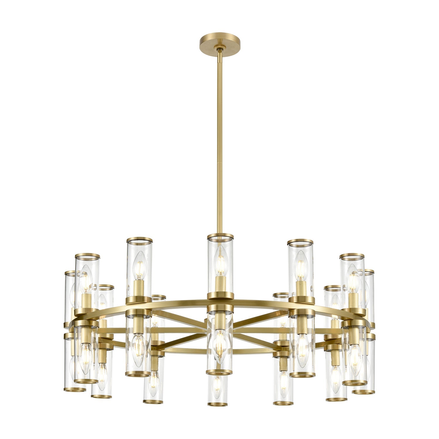 Alora Revolve clear glass chandelier CH309024NBCG