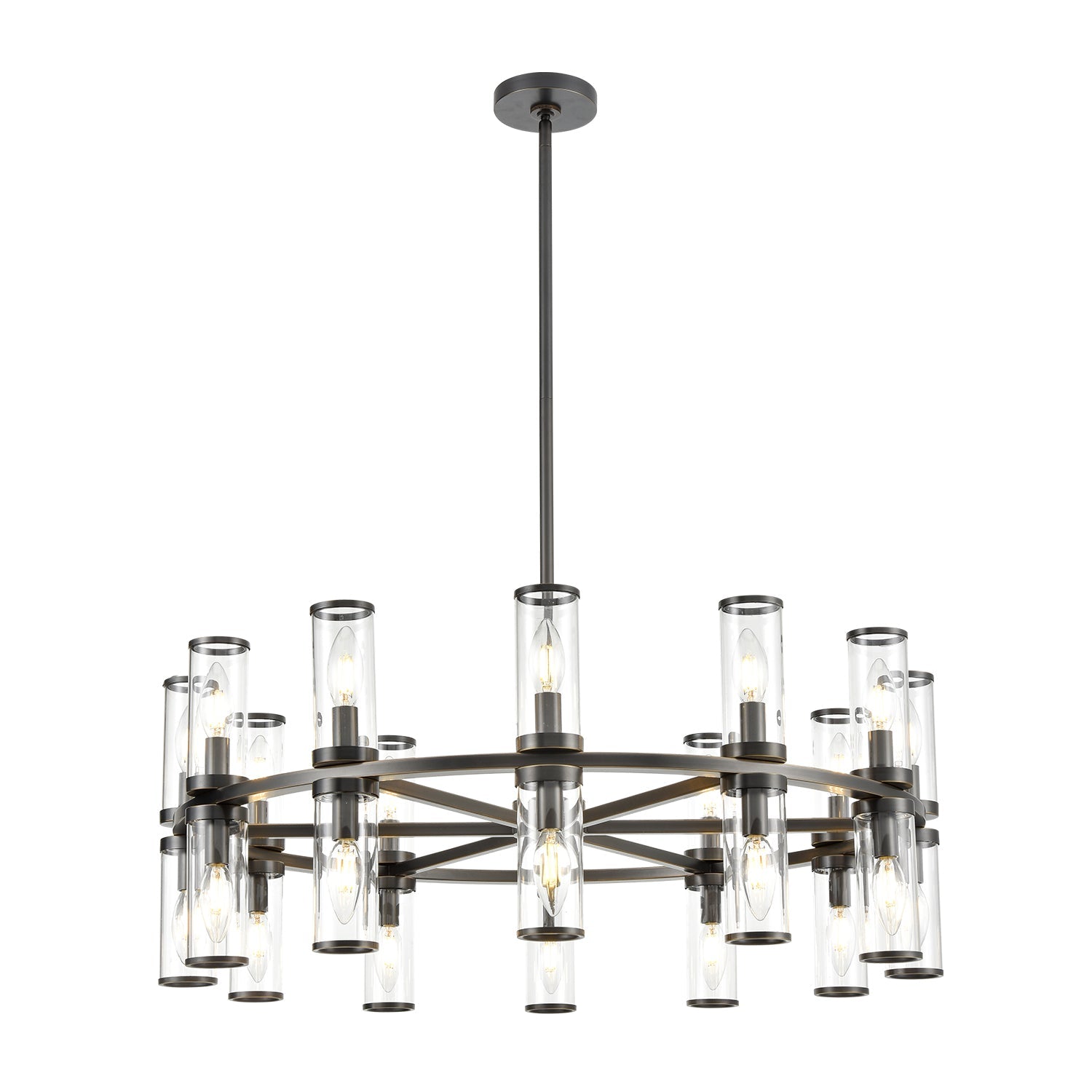 Alora Revolve clear glass chandelier CH309024UBCG