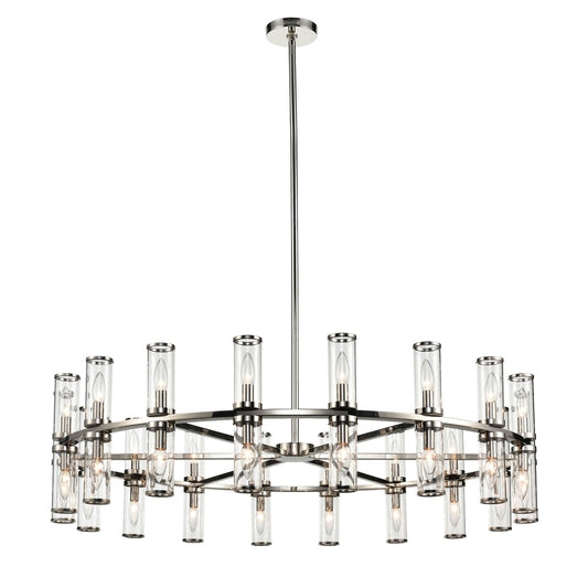 Alora Revolve clear glass chandelier CH309036PNCG