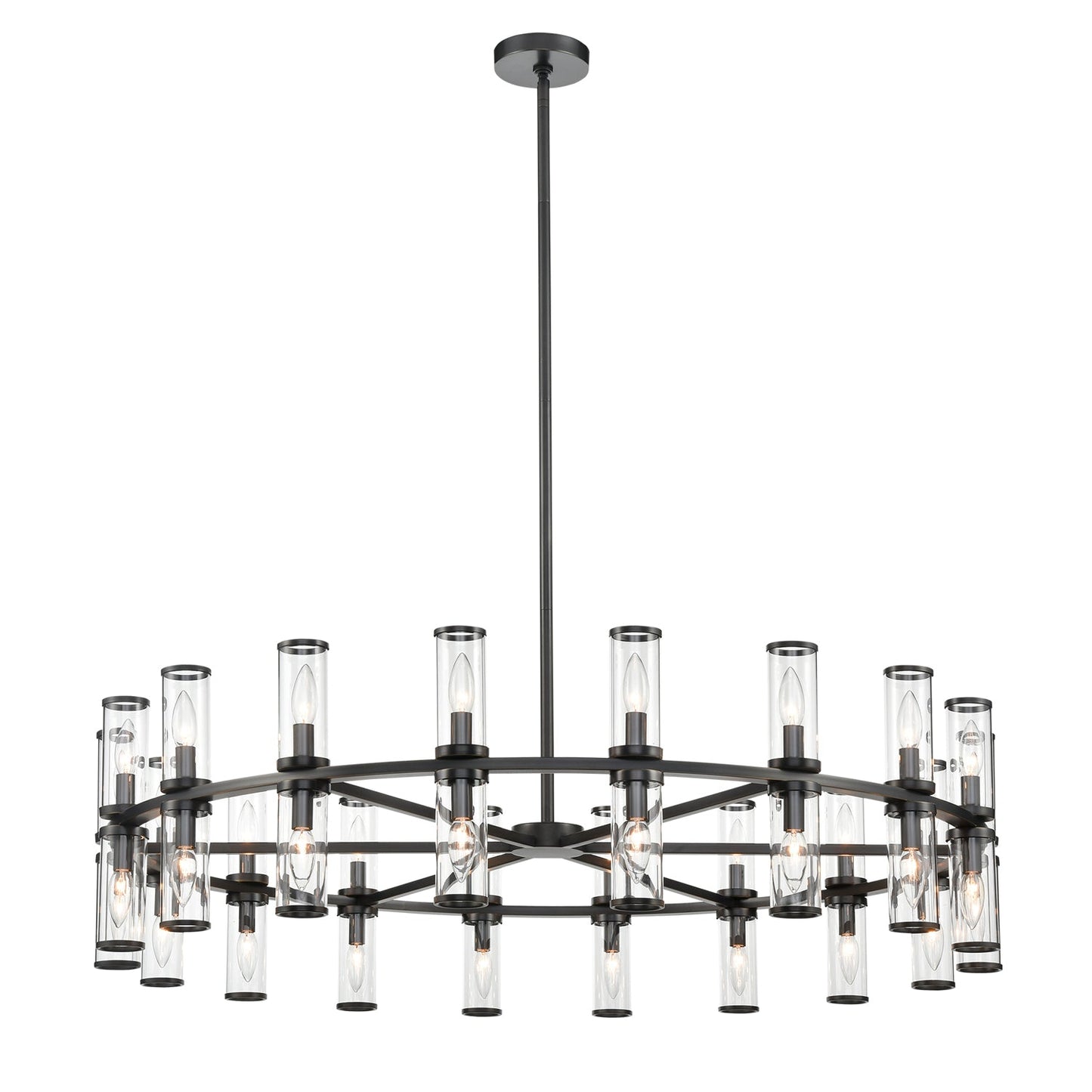 Alora Revolve clear glass chandelier CH309036UBCG