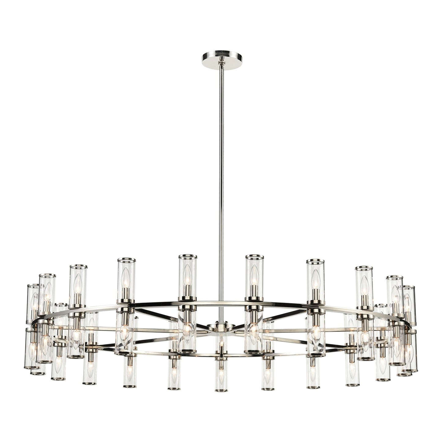 Alora Revolve clear glass chandelier CH309042PNCG
